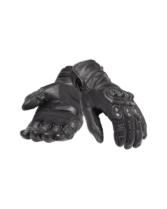 Harleston Black Gloves with D3O® Protective Knuckles | Motorcycle